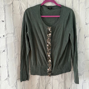 Talbots jewel Embellished Cardigan Sweater
